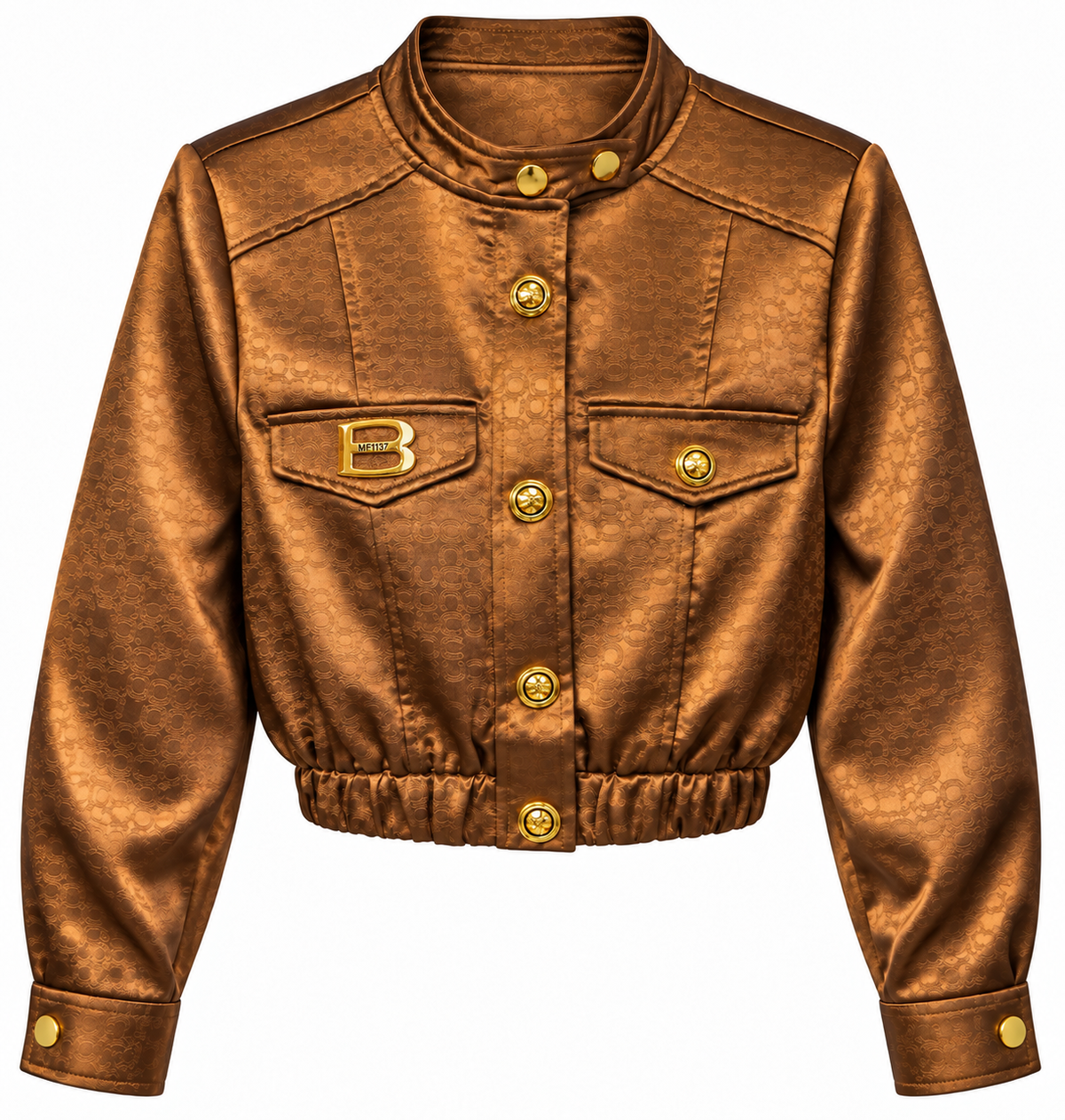 GOLDEN BRONZE BOMBER JACKET