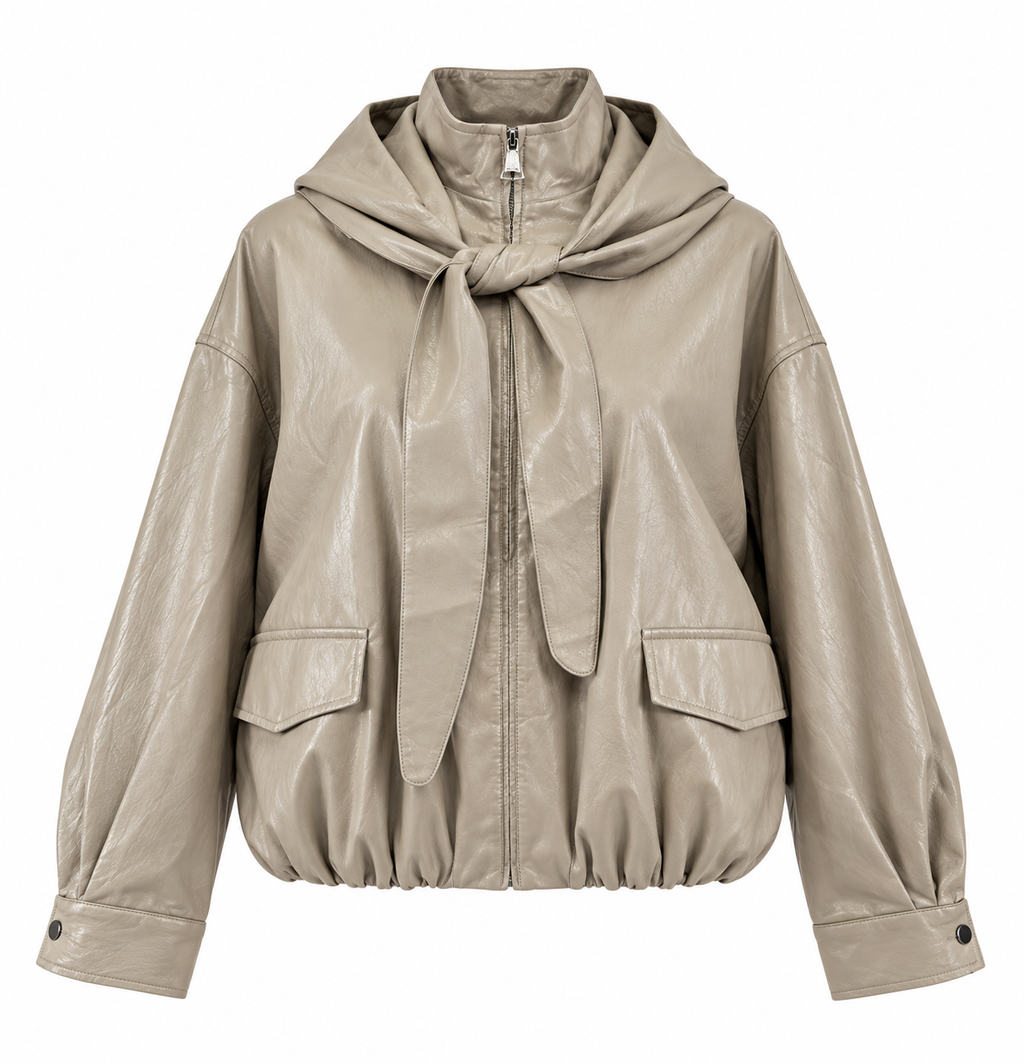 LUXE ICON LEATHER BOMBER JACKET