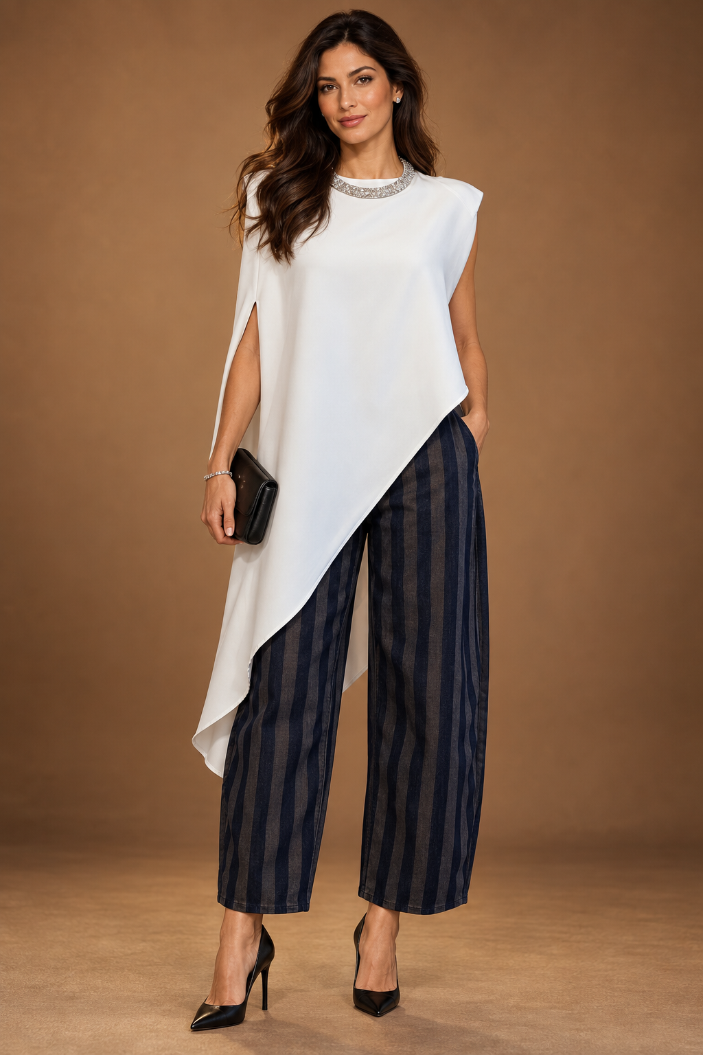 ÉLITE DRAPE ASYMMETRIC TOP