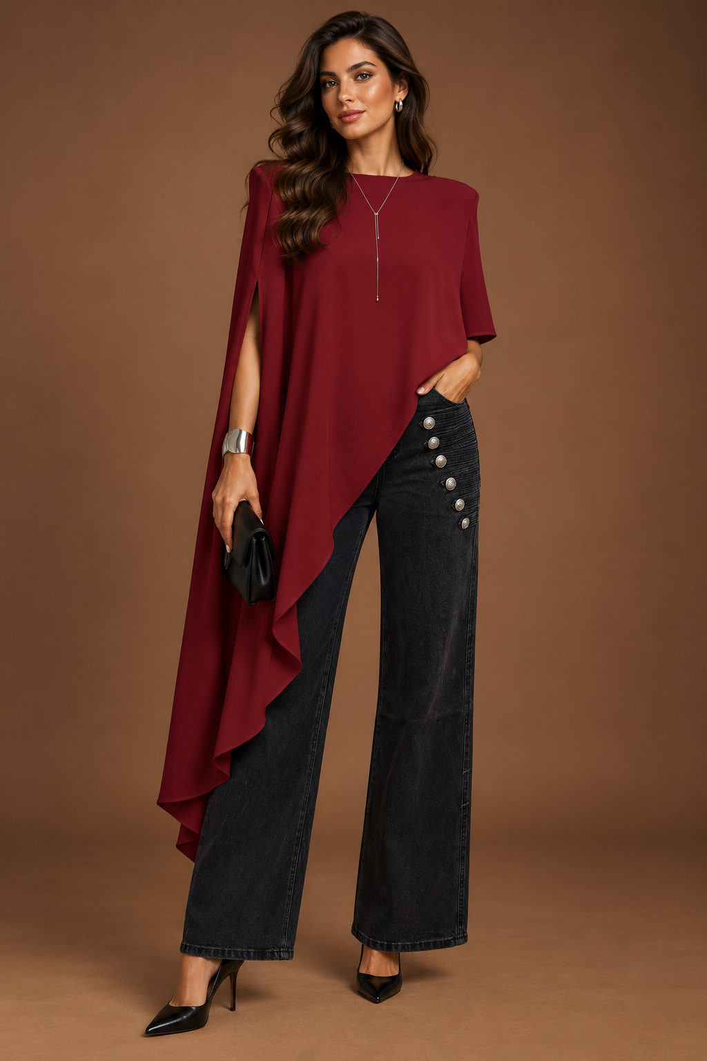 ÉLITE DRAPE ASYMMETRIC TOP