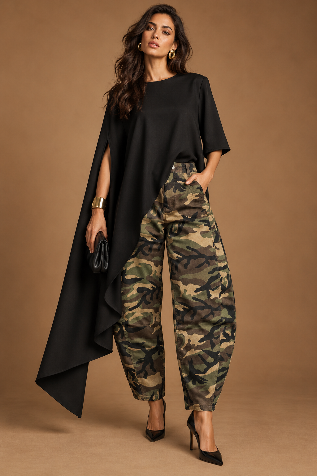 ÉLITE DRAPE ASYMMETRIC TOP