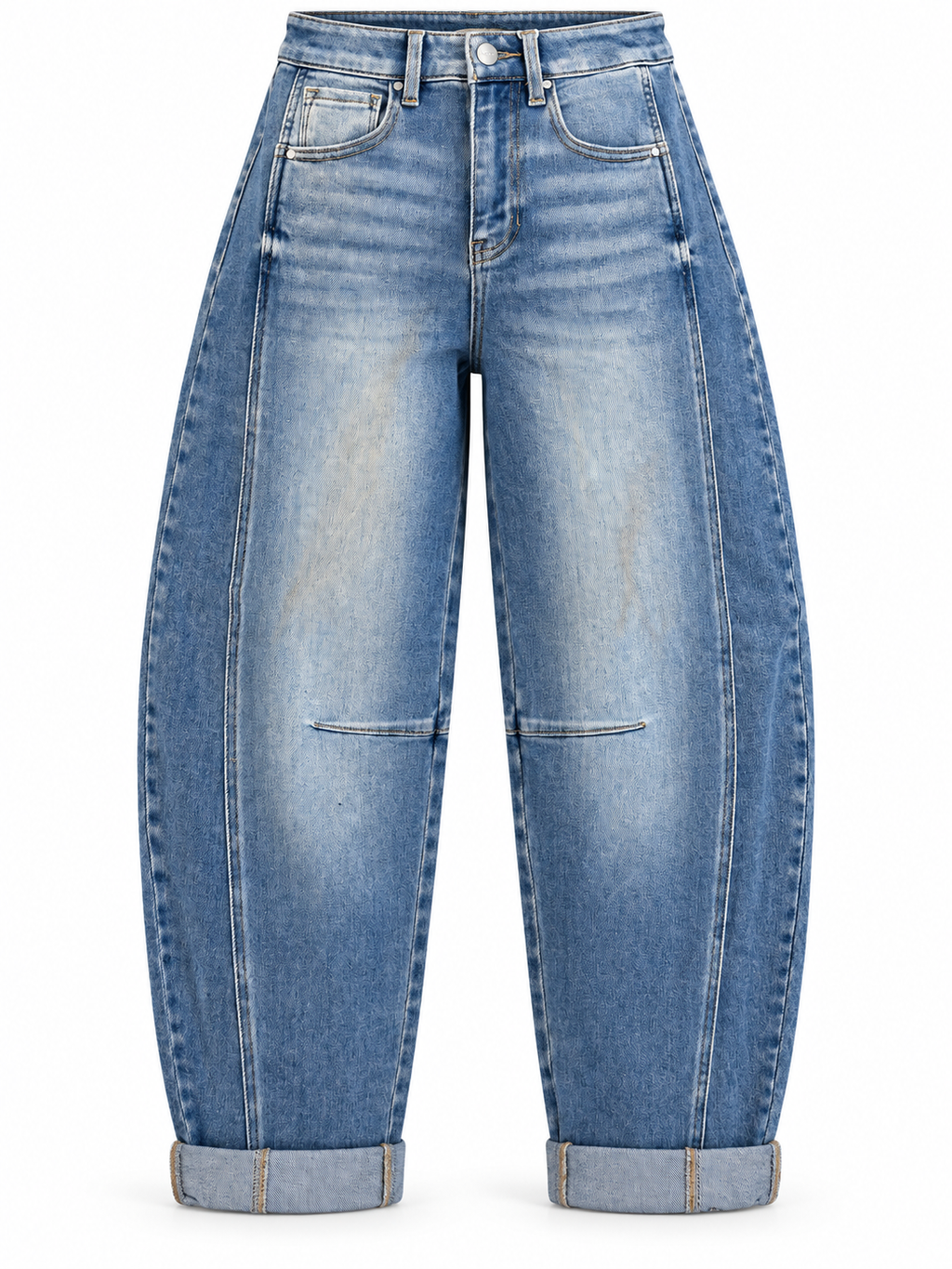 SCULPTED SEAM RISEN BARREL JEANS