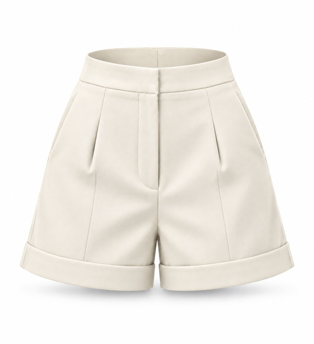 IVORY TAILORED SHORTS