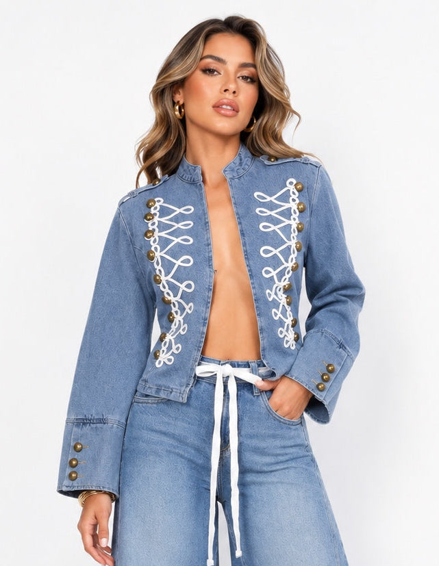 SAVANNAH MILITARY DENIM JACKET